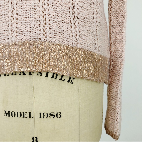 Anthropologie Moth chunky metallic knit sweater - Picture 3 of 8